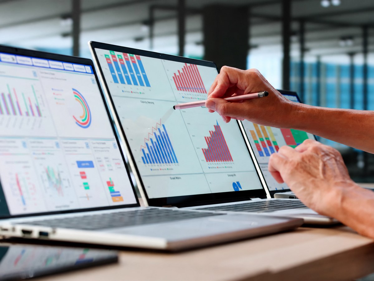 Reviewing charts and information to identify marketing opportunities